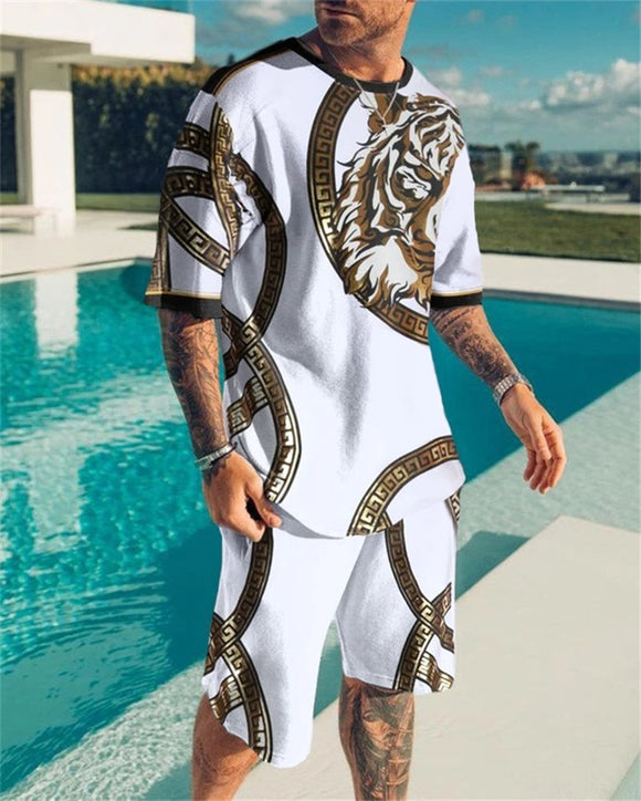 Man Clothing Fashion 3D Print 2 Piece Set