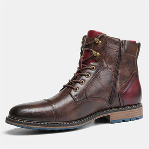Men Boots Comfy Lace-up High Quality Leather Men's Boots（BUY 2 GOT 10% OFF, 3 GOT 15% OFF）