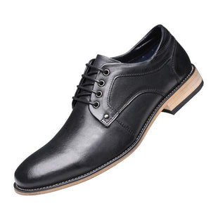Men Oxfords British Style Genuine Leather Business Dress Shoes