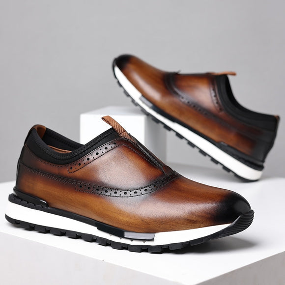 Men Casual Sneakers Genuine Leather Shoes