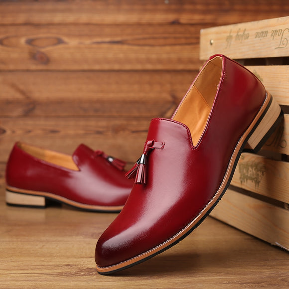 Gentlemen British style Paty Leather Wedding Shoes