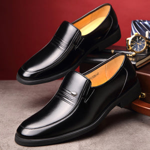Men High Increasing Heel Split Leather Oxfords Shoes