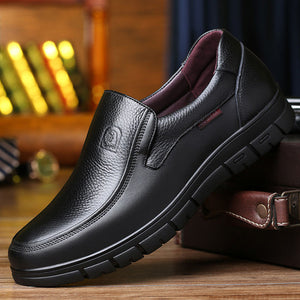 Men Leather Casual Walking Outdoor Shoes