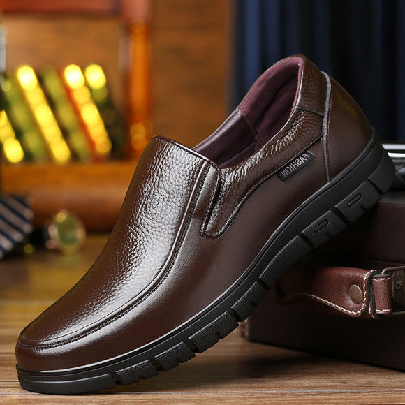 Men Leather Casual Walking Outdoor Shoes