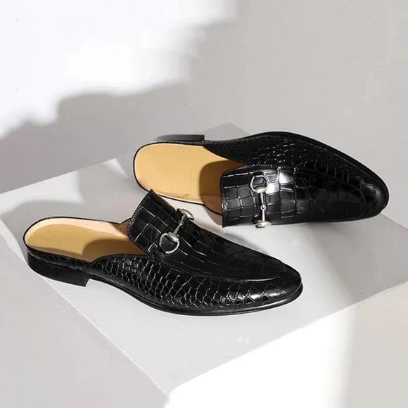 Men Leather Loafers Back Space Fashion Casual Shoes