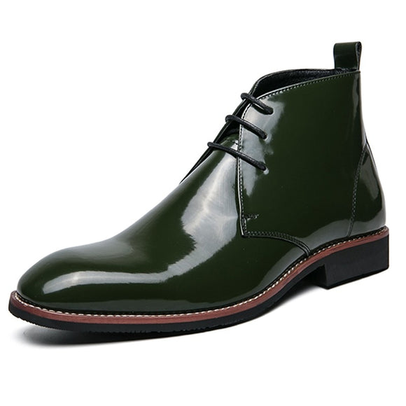 Men Leather Shoes Comfortable Platform Casual Ankle Boots
