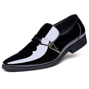 Men Leather Shoes Business Flat Shoes