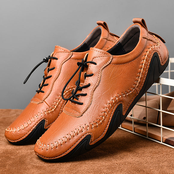 Men Leather Shoes Sneakers