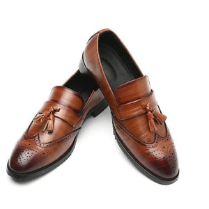British Pointed Toe Tassel Loafers