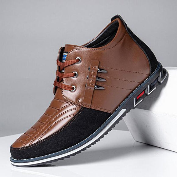 Men Fashion Leather Rivet Lace Up Business Ankle Boots(Buy 2 Get 10% off, 3 Get 15% off )