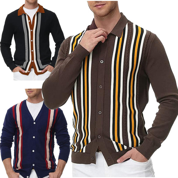 Men New Design Knitted Cardigan Sweater Coat