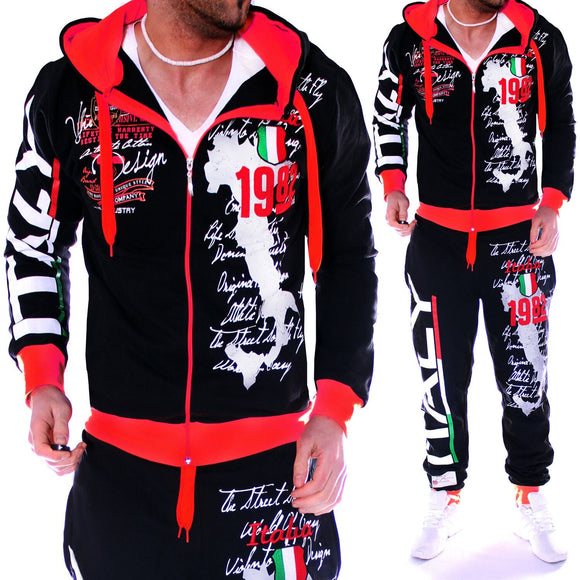 Men Tracksuit 2 Piece Tops and Pants
