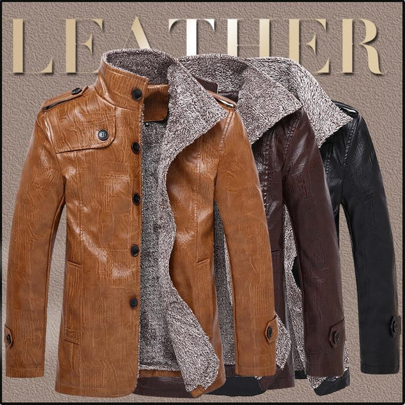 Winter Warm Faux Leather casual Jacket