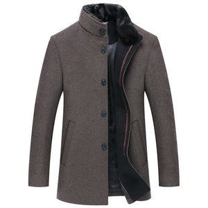 Men's Business Casual Woolen Coat