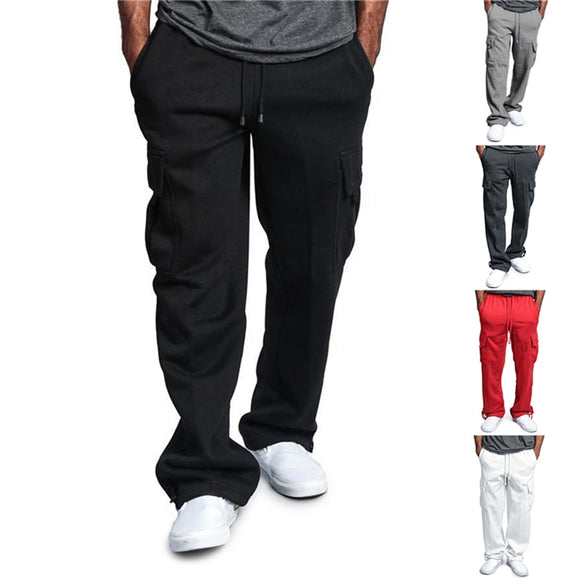Mens Casual Pants Solid Color Sportswear