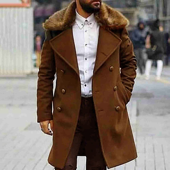 Mens Double Breasted Wool Blend Coats