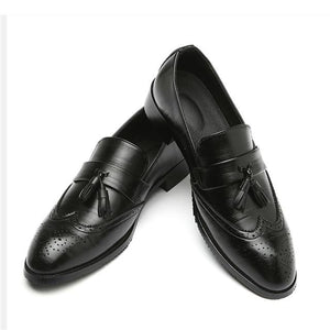 Luxury Men Classic Brogue Leather Dress Shoes