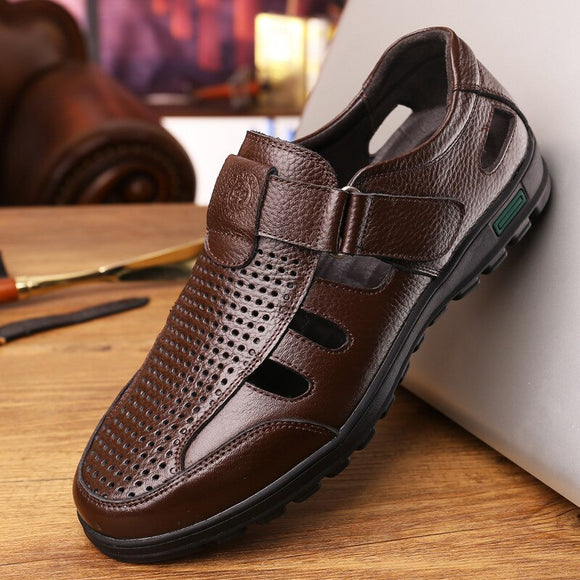 Genuine Leather Breathable Men Sandals