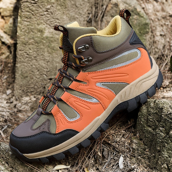 Outdoor Waterproof Leather Non Slip Hiking Boots