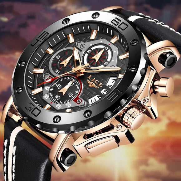 New Business Learther Mens Watches