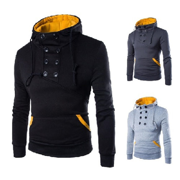 New Double-breasted Pullover Men's Sweater Coat