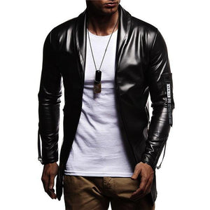 New Leather Men's Fashion Casual Slim Jackets