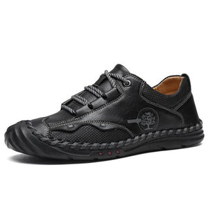 Men Leather Driving Flats Shoes