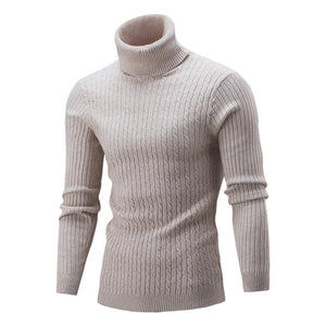 warm knitted Men's turtleneck sweater