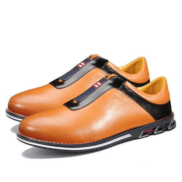 New Leather Men Casual Shoes