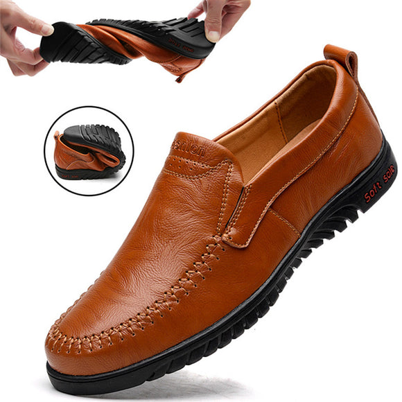 New Leisure Breathable Genuine Leather Mens Shoes