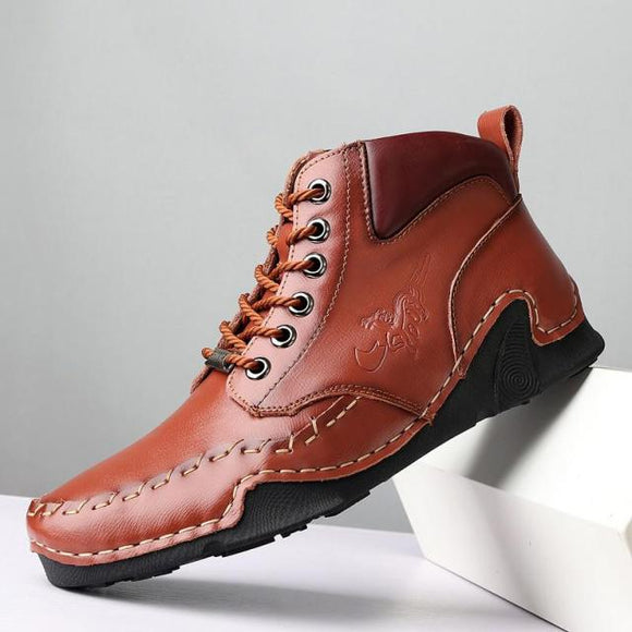 New Men Boots Leather Plus Size Boots