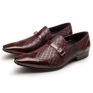 New Men Buckle Business Leather Shoes
