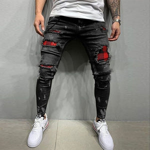 New Men's Skinny Ripped Jeans