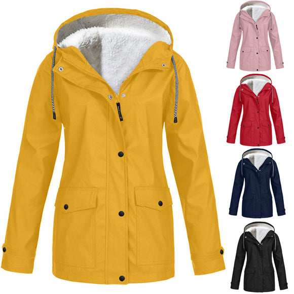 New Style Winter Warm Thicken Fleece Hooded Coat