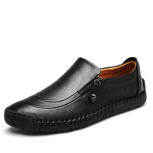 genuine leather men's flats shoes
