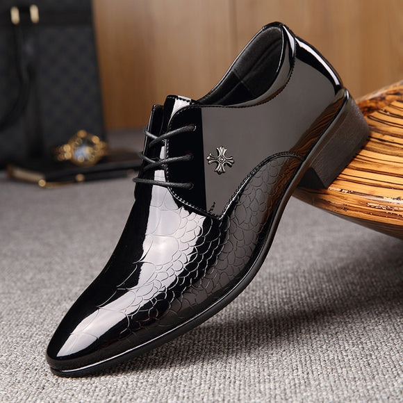 Men luxury italian oxford dress shoes