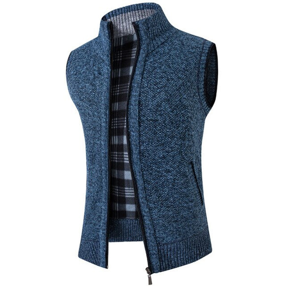 Men's Cardigan Sleeveless Warmth Knit Sweater