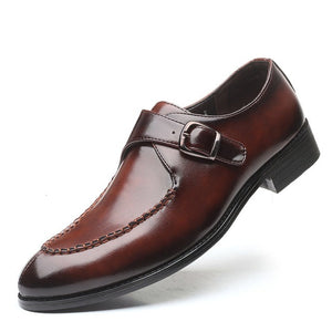 Office Shoes Men Formal Brown Dress Leather Shoes