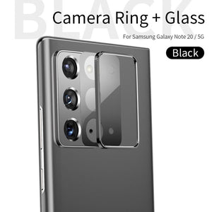 Original Camera Lens Tempered Glass + Metal Ring Case for Samsung Note 20