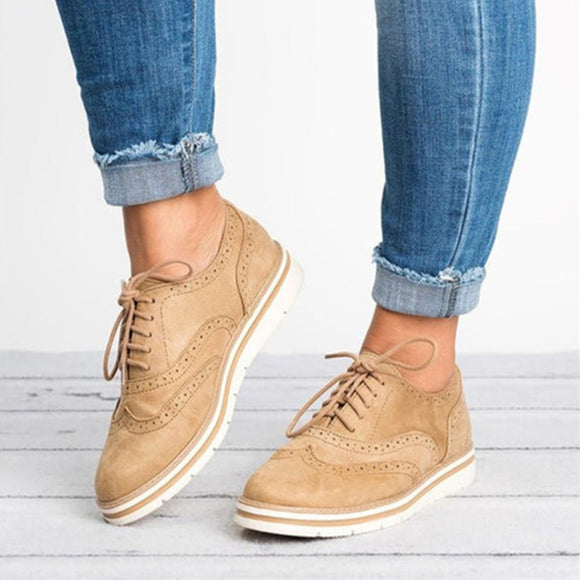2020 British Style Cut-Outs Flat Casual Shoes