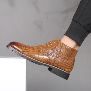 Classic Crocodile Warm Leather Boots(BUY 2 GET 10% OFF, BUY3 GET 15% OFF)