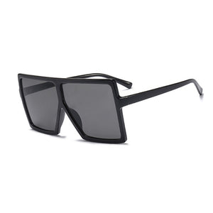 Sunglasses - Women Vintage Square Big Frame Flat Top Sun Glasses