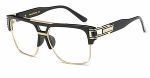 Oversized Luxury Squre Metal Eye Glasses