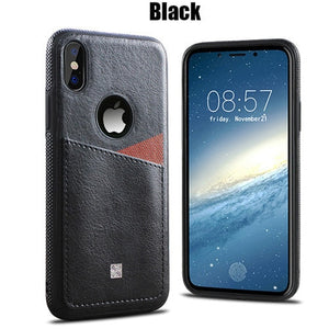 Phone Case - Slim PU Leather Case with Card Slots for iPhone X XS Max XR