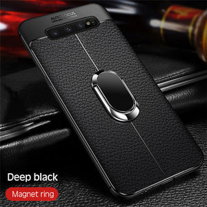 Luxury Shockproof Ultra Thin Soft Silicon Anti-knock Phone Case + Strap +Ring For Samsung Note10 Note10 Plus S10 S10Plus S10E Note 9/8 S9 S8/Plus