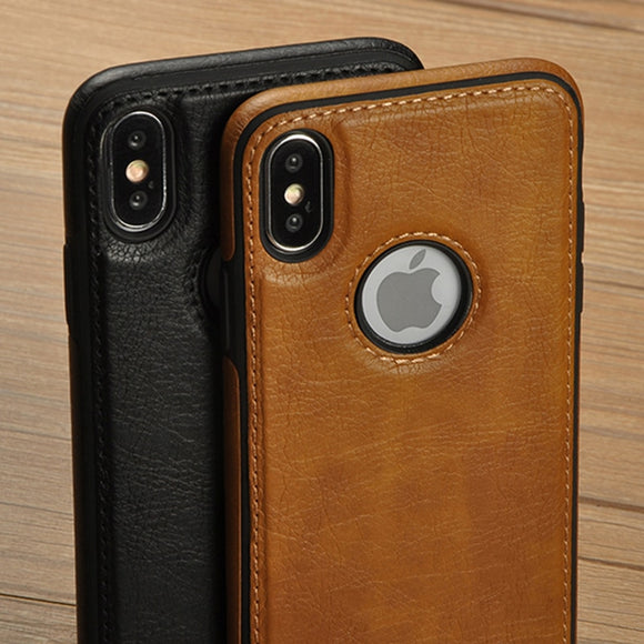 Stitching Slim Leather Case For iphone