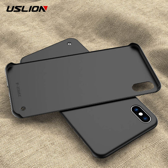 Fashion Ultra Thin Frameless Candy Color Matte Hard PC Simple Solid Back Cover For iPhone X Xs XR Xs 6 6s 7 8