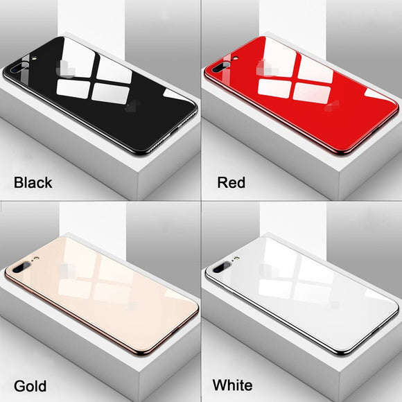 Plating Tempered Glass Case For iphone
