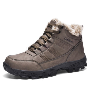 Winter Men Boots Waterproof Warm Fur Snow Boots
