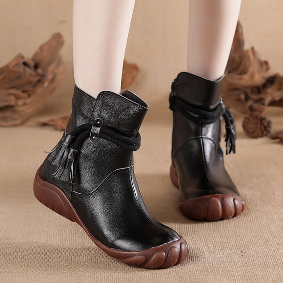 2022 Winter Wedges Heels Ankle Boots Women Comfort Warm Shoes